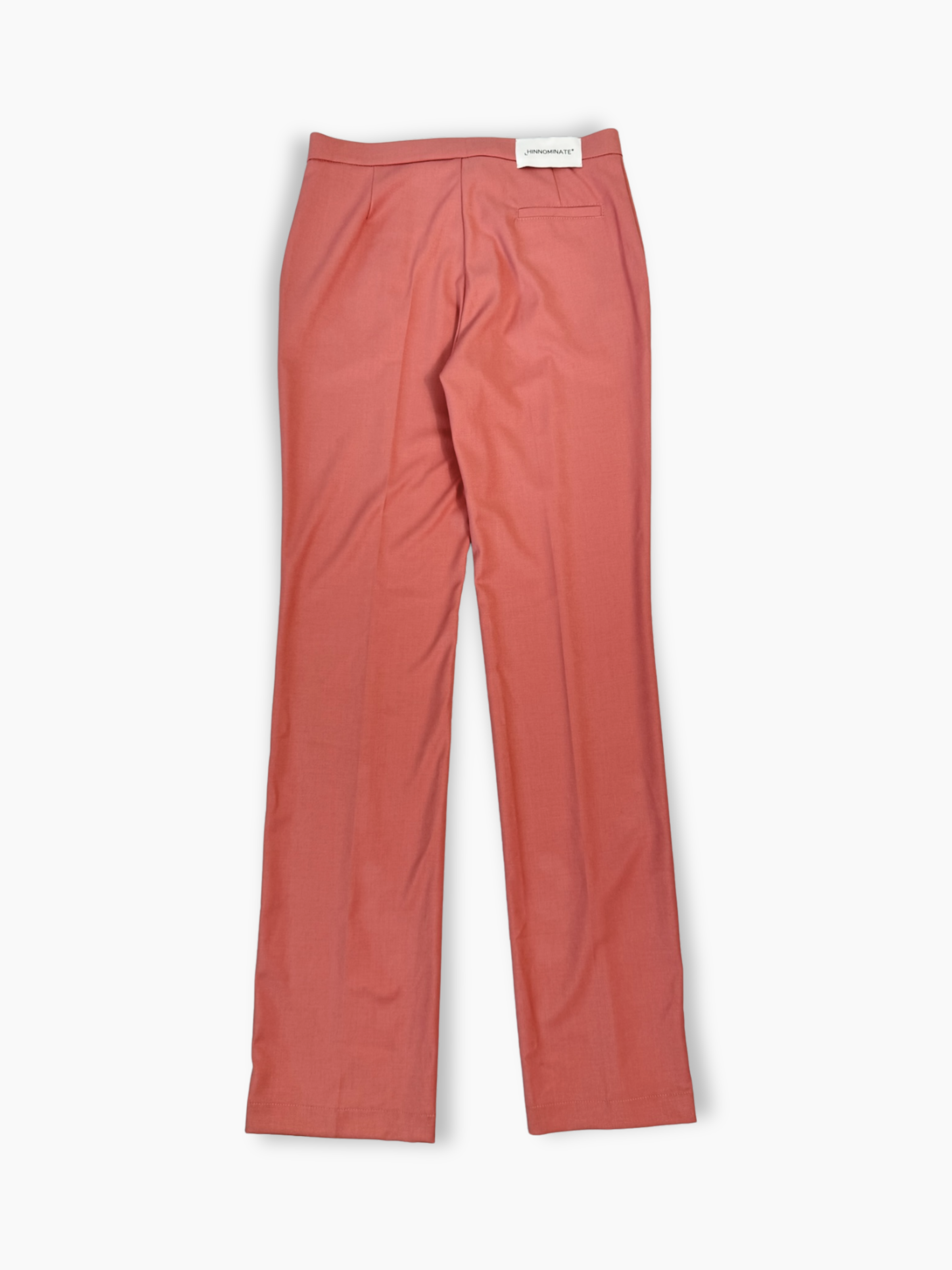 Pantaloni slim fit Hinnominate rosa con nervature e tasche vista frontale
