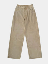 Women's Beige Denim Straight Leg Trousers -  | dBlank