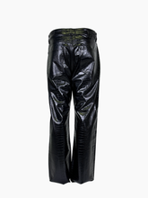 Pantaloni Neri Effetto Coccodrillo -  | Qlhype