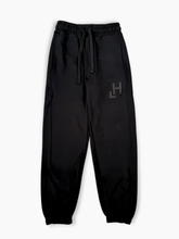 Black Double-Neck Fleece Trousers -  | dBlank