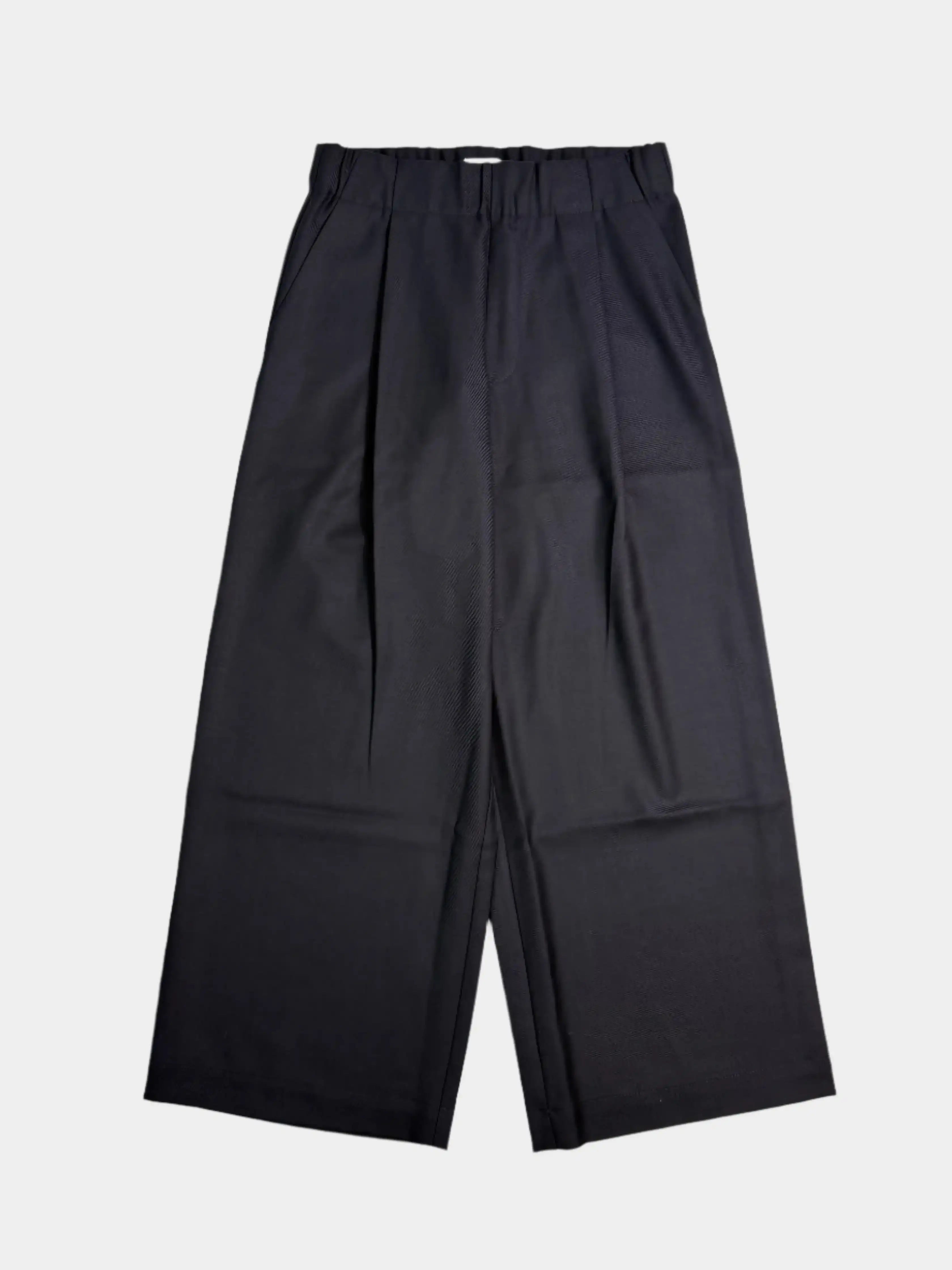 pantaloni lana vergine, pantaloni ampi donna, pantaloni neri eleganti, pantaloni lana neri, abbigliamento donna Qlhype


