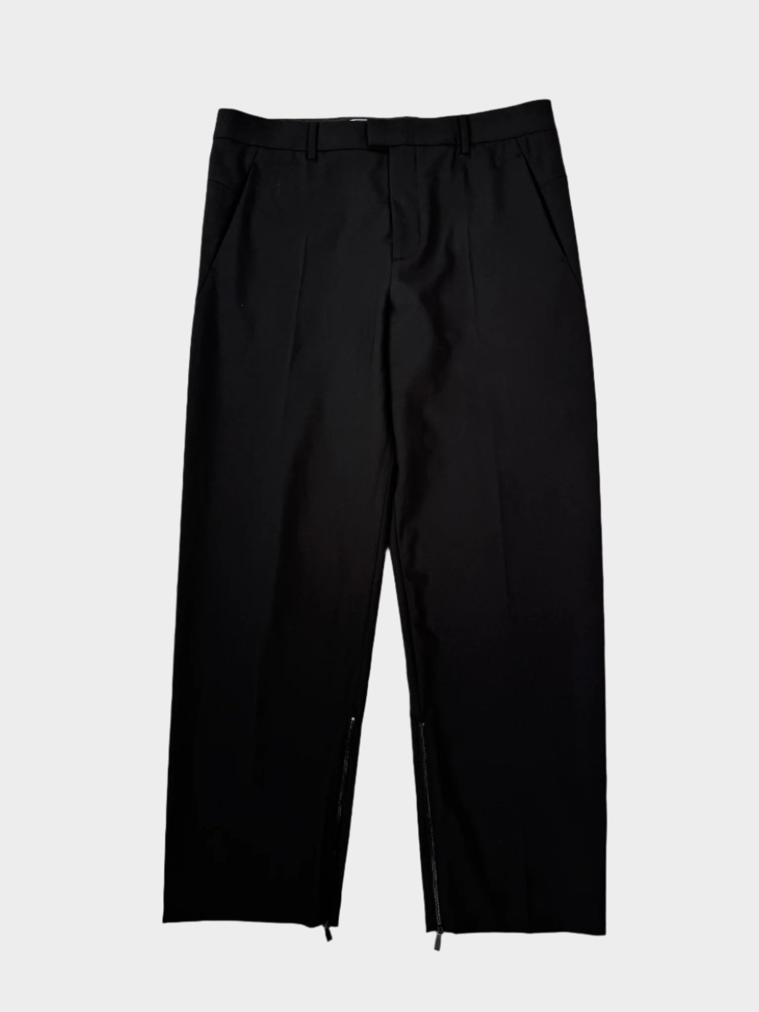  Pantaloni neri Off-White con zip sul fondo, vista frontale