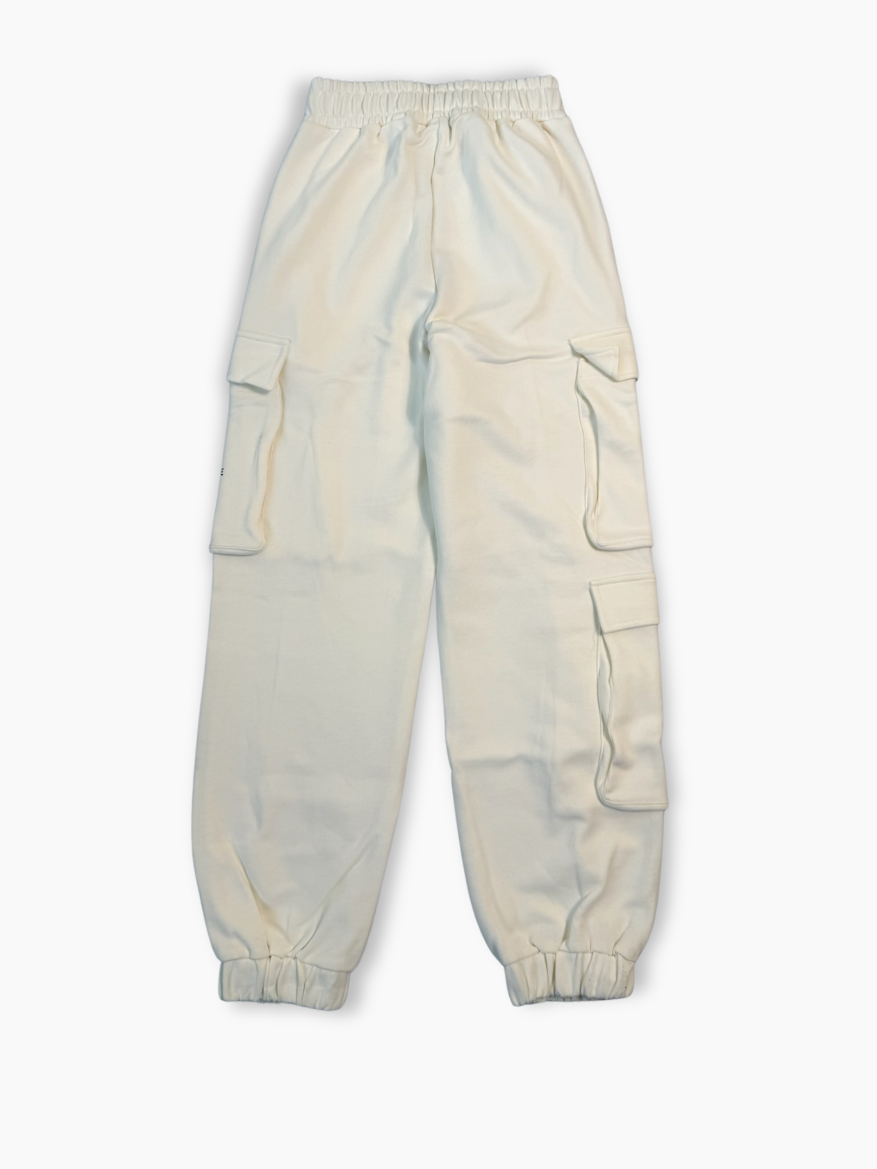 Pantaloni Hinnominate panna in felpa con tasconi laterali e stampa logo