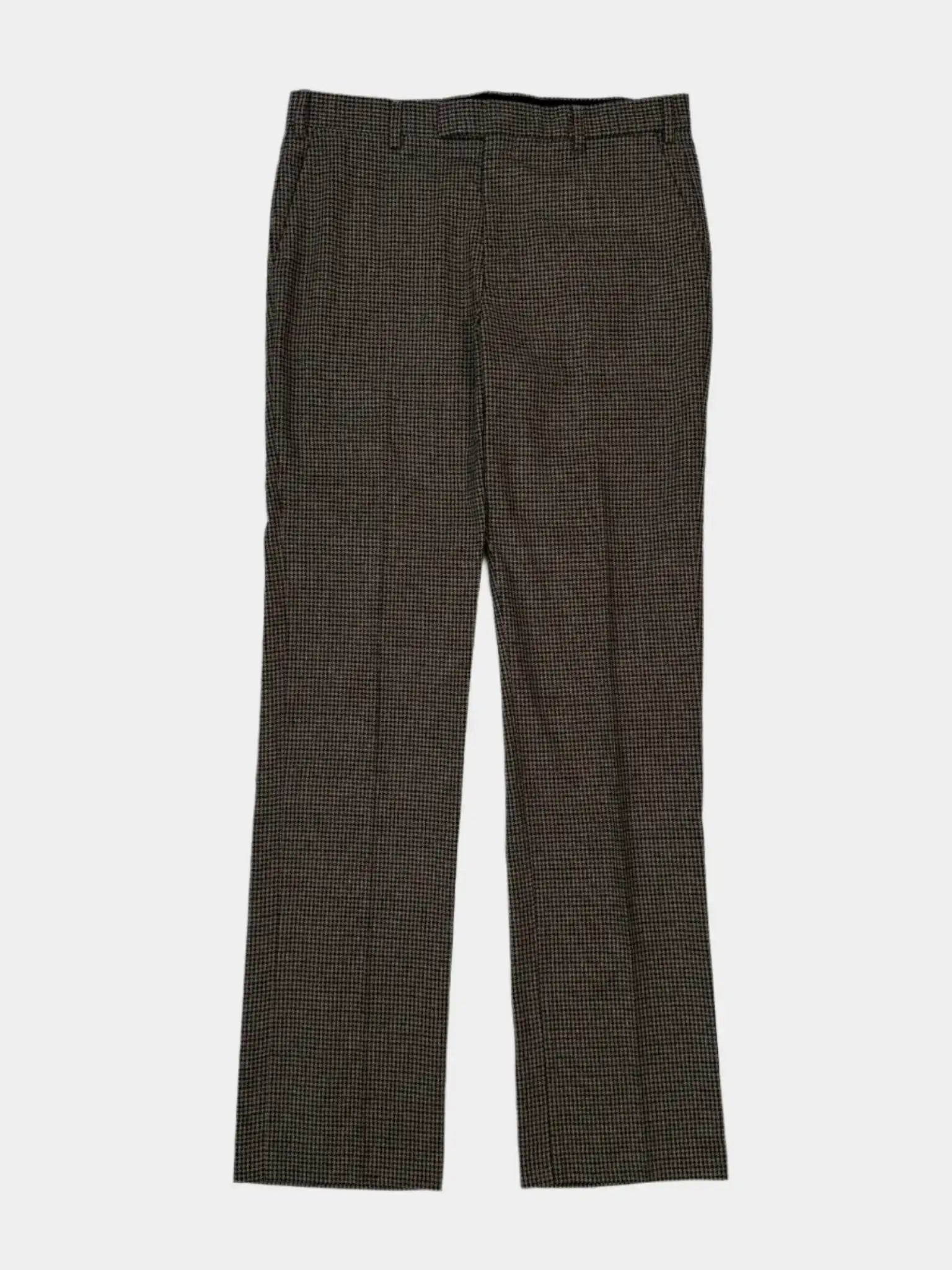 pantaloni pied de poule, pantaloni laneus marroni, pantaloni eleganti uomo, pantaloni lana fantasia, pantaloni sartoriali laneus, Qlhype