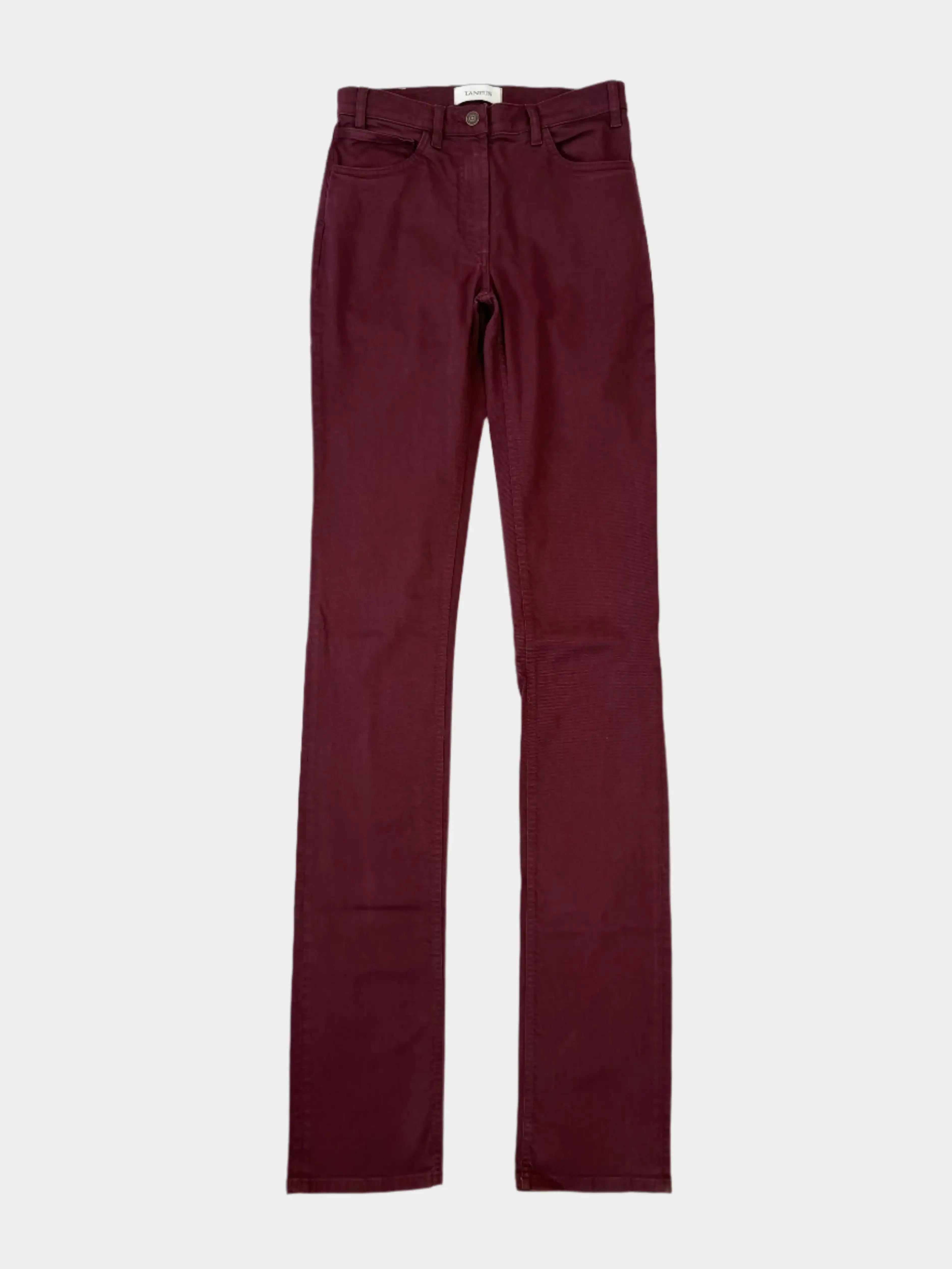 pantaloni slim bordeaux, pantaloni cotone stretch, pantaloni aderenti uomo, pantaloni colorati