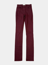 Slim Fit Bordeaux Stretch Cotton Trousers -  | dBlank