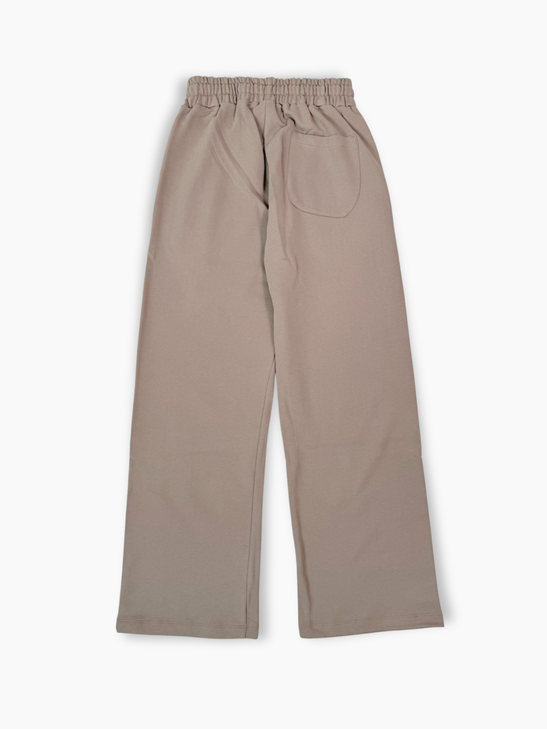 Pantaloni tortora larghi in felpa vista retro