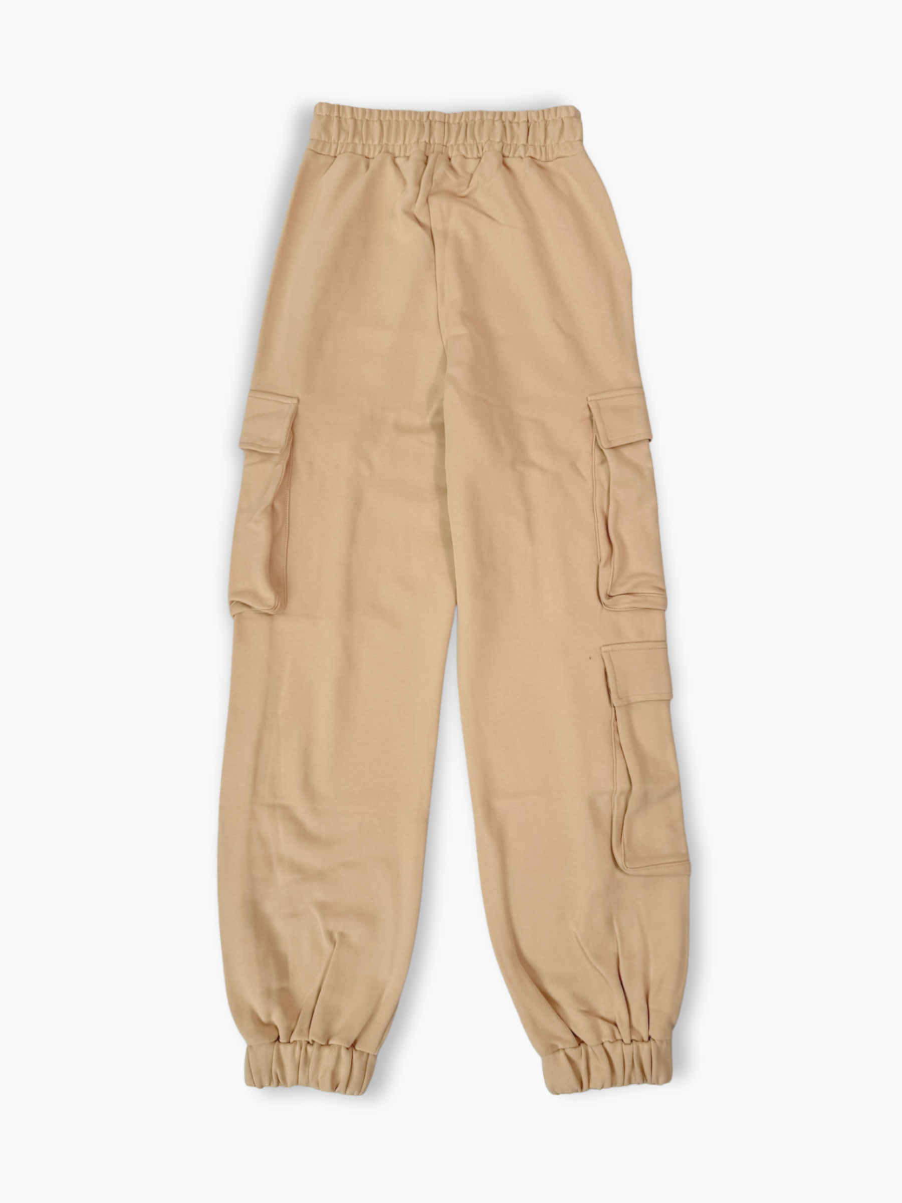 Dettaglio tasconi pantaloni tuta cargo Hinnominate nocciola