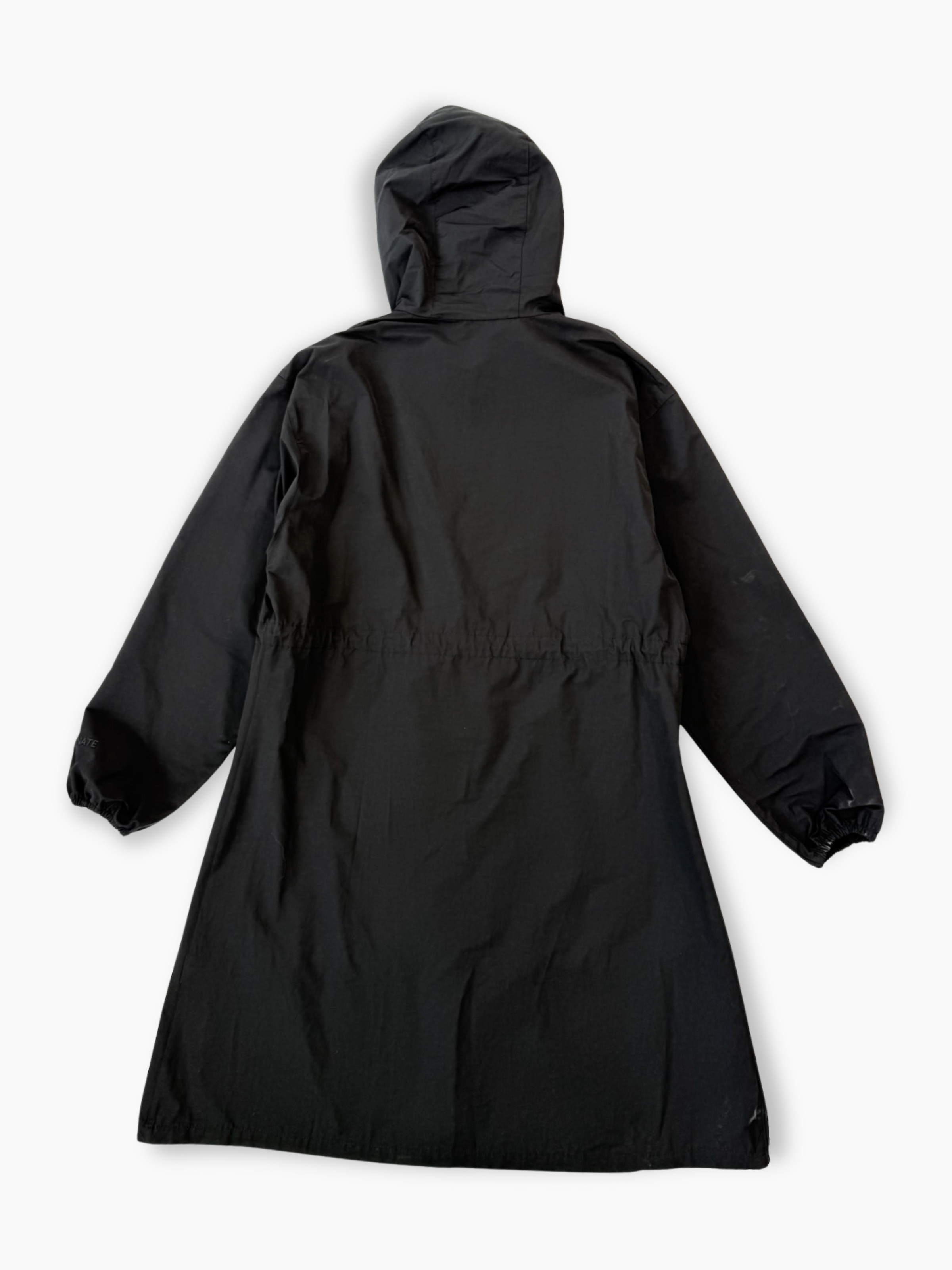 Parka nero lungo in nylon Hinnominate visto da dietro