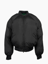 Oversized Black Bomber Jacket -  | Qlhype