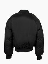 Oversized Black Bomber Jacket -  | Qlhype