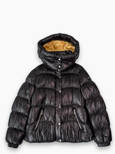 Shiny Black Down Jacket With Hood -  | dBlank
