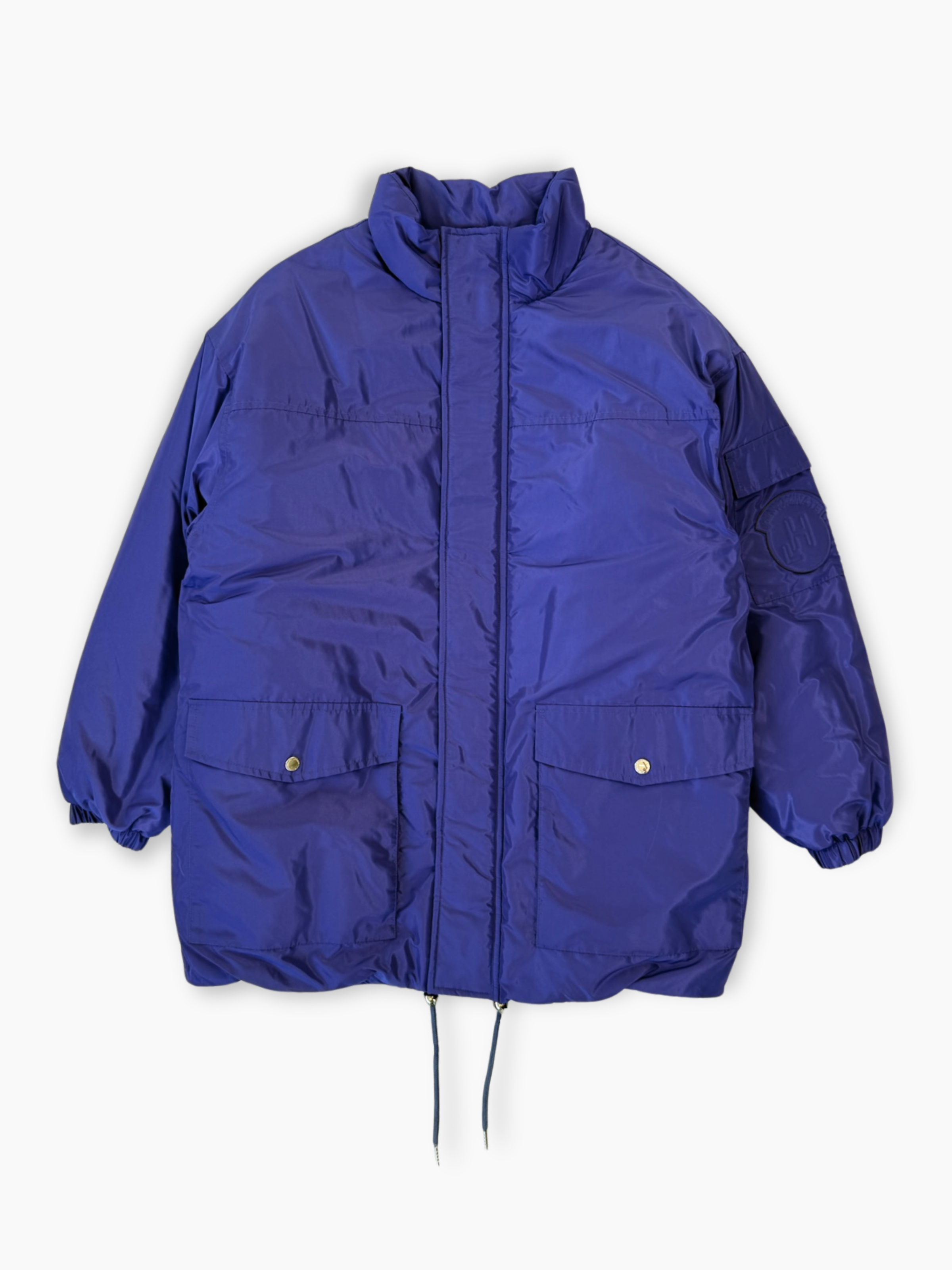 Piumino viola oversize Hinnominate vista frontale