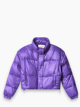 Short Shiny Purple Down Jacket -  | dBlank