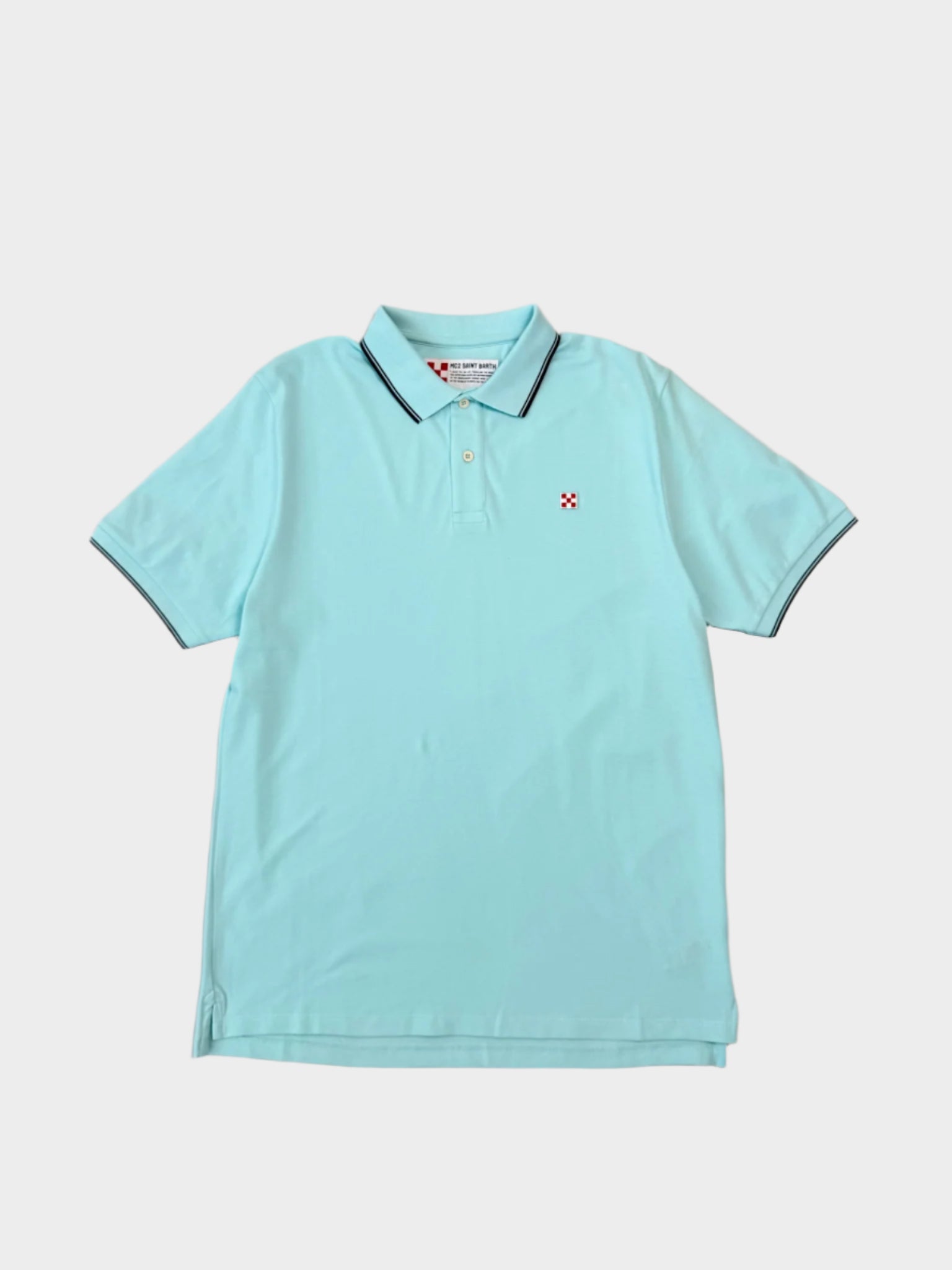 polo verde acqua uomo, polo MC2 Saint Barth, polo cotone piqué, polo Beverly Hills, polo estiva elegante

