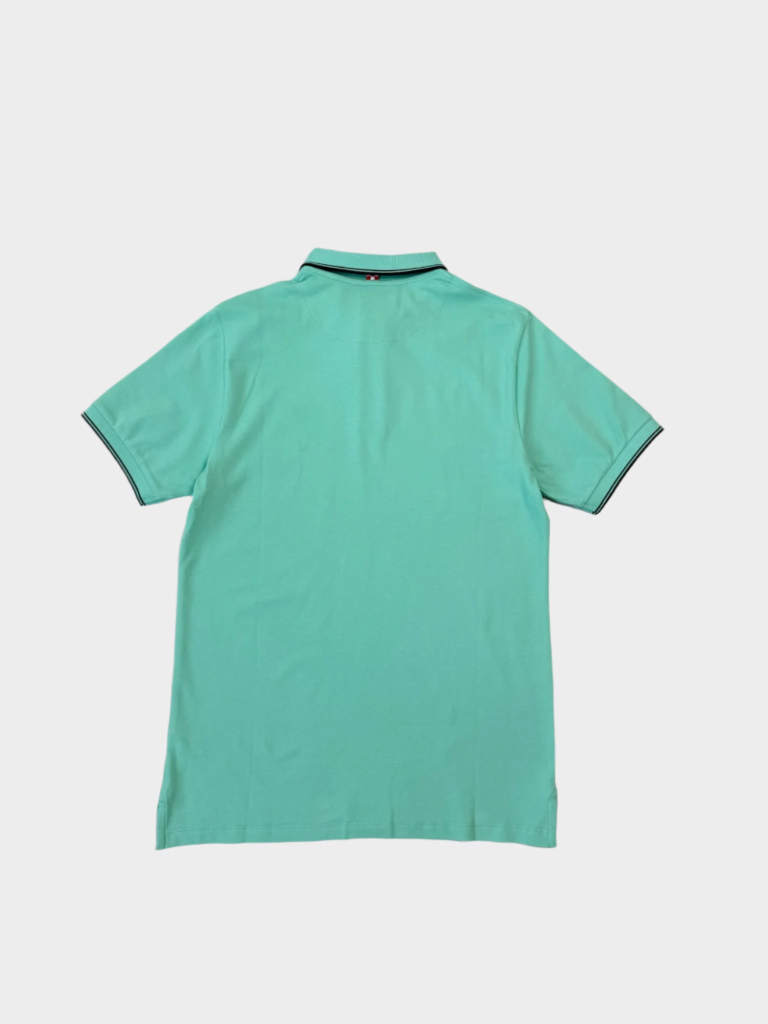 Polo Beverly Hills In Piqué Verde Acqua Con Profili A Contrasto