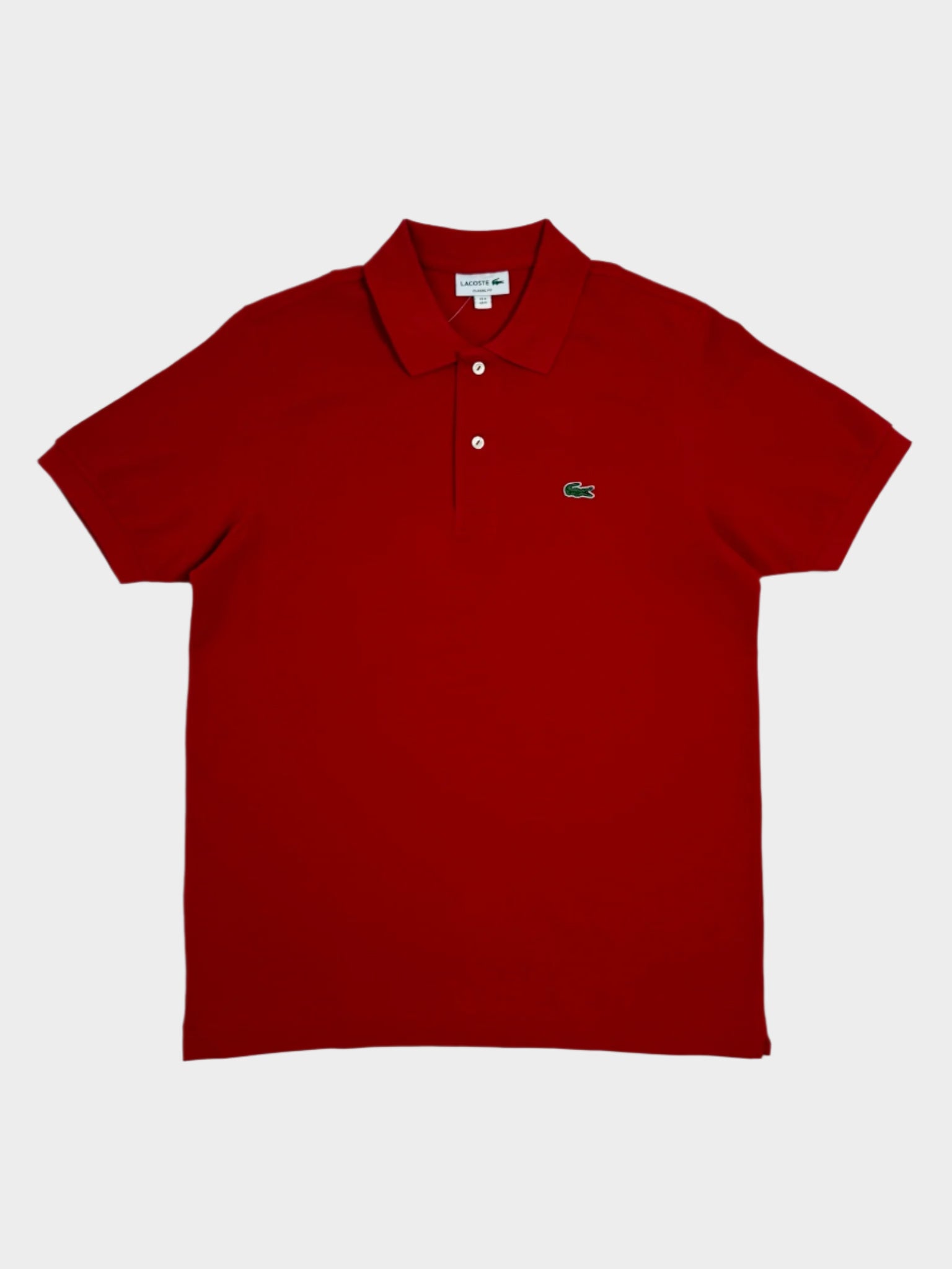 polo Lacoste rosso, polo uomo cotone piqué, Lacoste con logo coccodrillo, polo classica rosso, polo Lacoste tinta unita