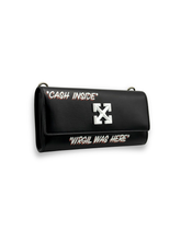 Portafoglio Jitney Nera Con Frasi Rosse - Nero | Qlhype