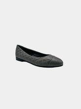 Quilted Leather Ballet Flats - Grey | dBlank