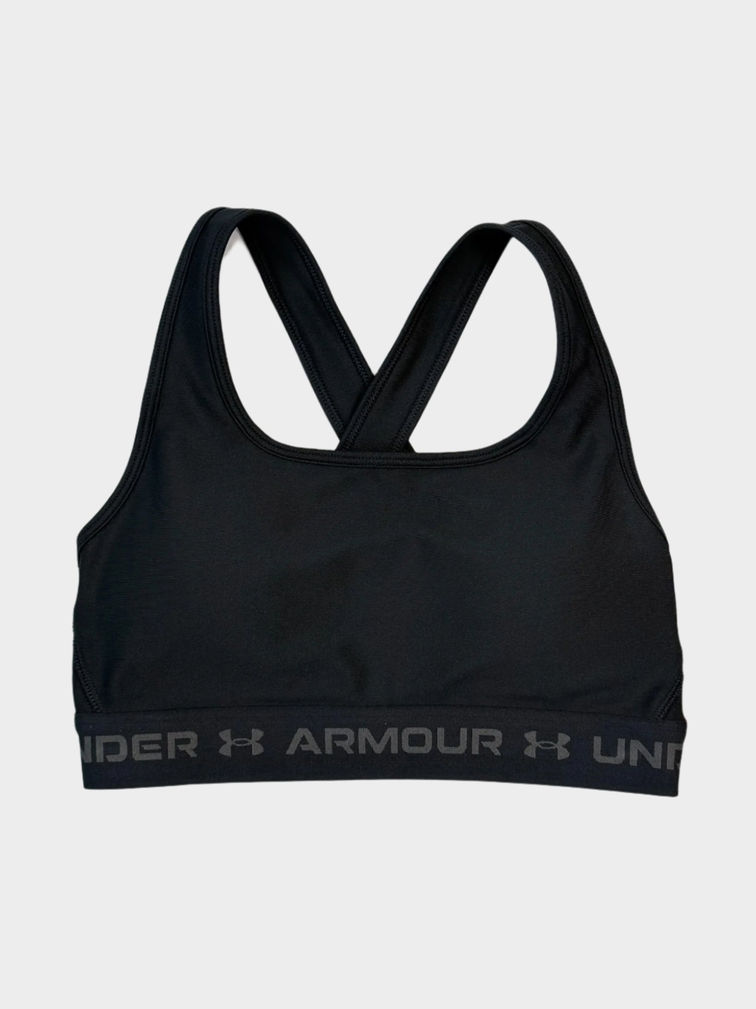Reggiseno sportivo Under Armour Crossback Mid nero vista frontale