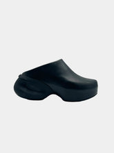 Black Sabot With Sculptural Rubber Sole -  | dBlank