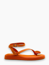 Orange Satin Sandals with Strap -  | Qlhype