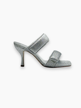 Silver Glitter Sandals With Padded Straps -  | dBlank