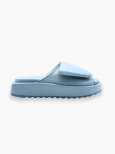 Blue Leather Sandals with Platform Sole -  | dBlank