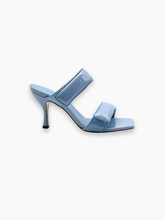 Blue Patent Leather Sandals With Heel -  | dBlank