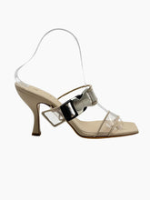 Beige Sandals With Maxi Buckle -  | dBlank