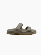 Grey Leather Sandals With Double Strap -  | dBlank
