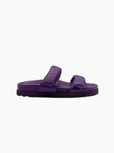 Purple Leather Sandals With Double Strap -  | dBlank