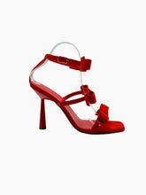 Red Suede Sandals with Bows -  | dBlank