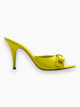 Yellow Leather Sandals with Bow -  | dBlank