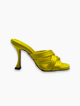 Oahu Yellow Satin Sandals with Braided Straps -  | dBlank