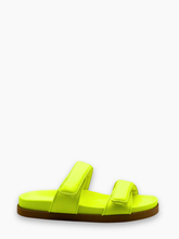Fluorescent Yellow Sandals With Double Padded Strap -  | Qlhype