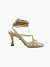 Biege Leather Sandals With Laces -  | dBlank