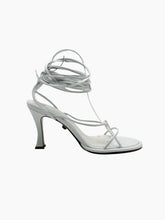White Leather Sandals with Laces -  | dBlank