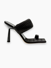 Black Sandals With Braided Band And High Heel -  | dBlank