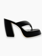 Black Platform Sandals with Wide Heel -  | dBlank
