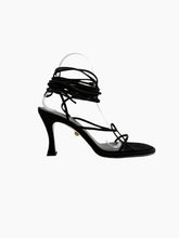 Black suede sandals with laces -  | dBlank