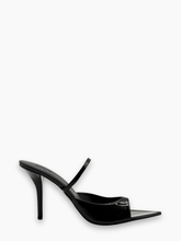 Sandali Neri Verniciati Con Tacco - Nero | Qlhype