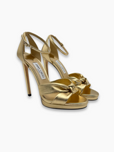 Gold High Heel Sandals with Strap -  | dBlank