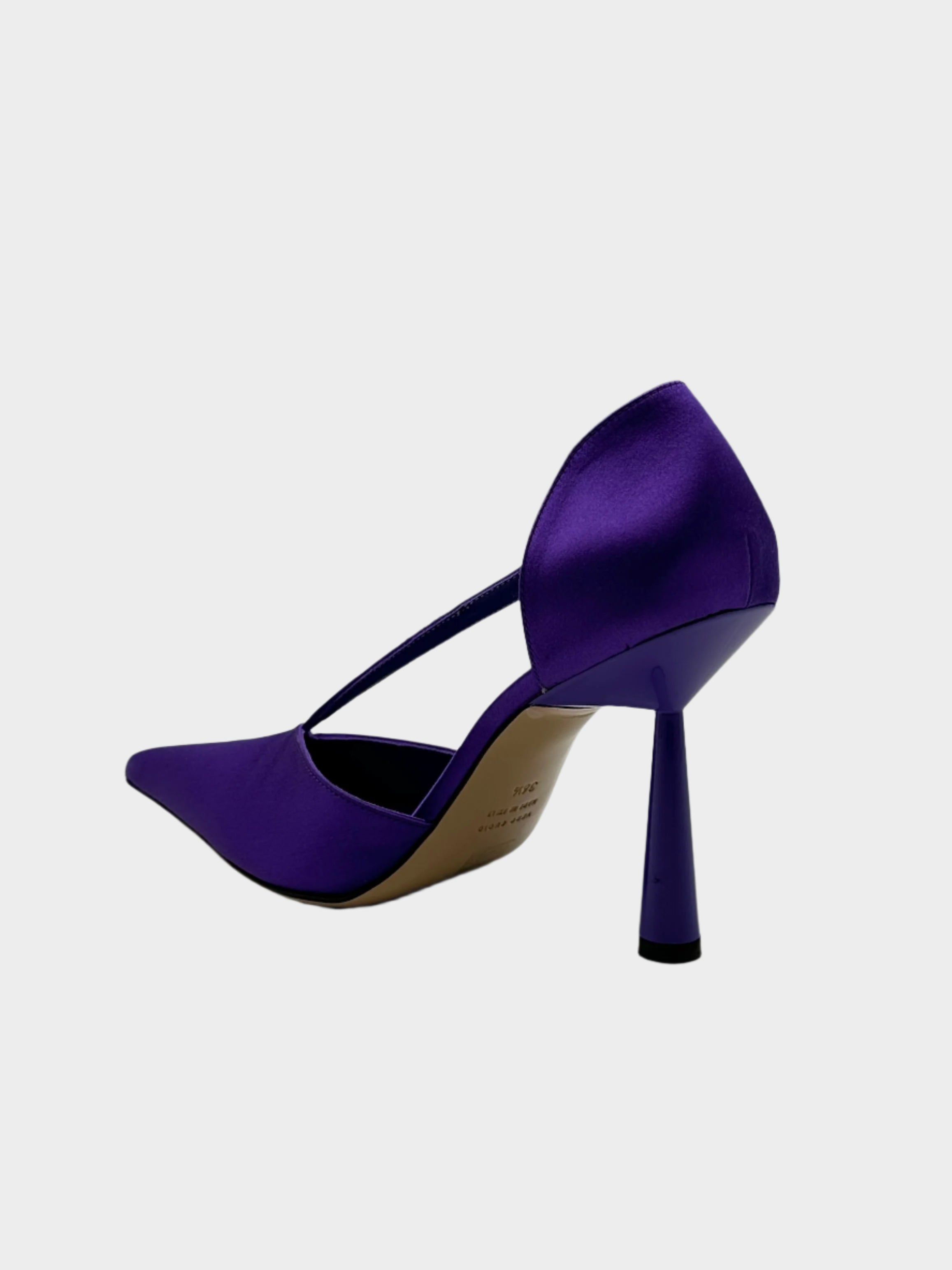 Lavender Satin Heeled Sandals