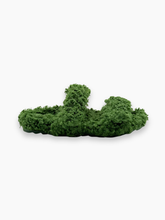 Green Shearling Sandals with Padded Straps -  | dBlank