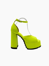 Fluorescent Yellow Platform Sandal -  | dBlank