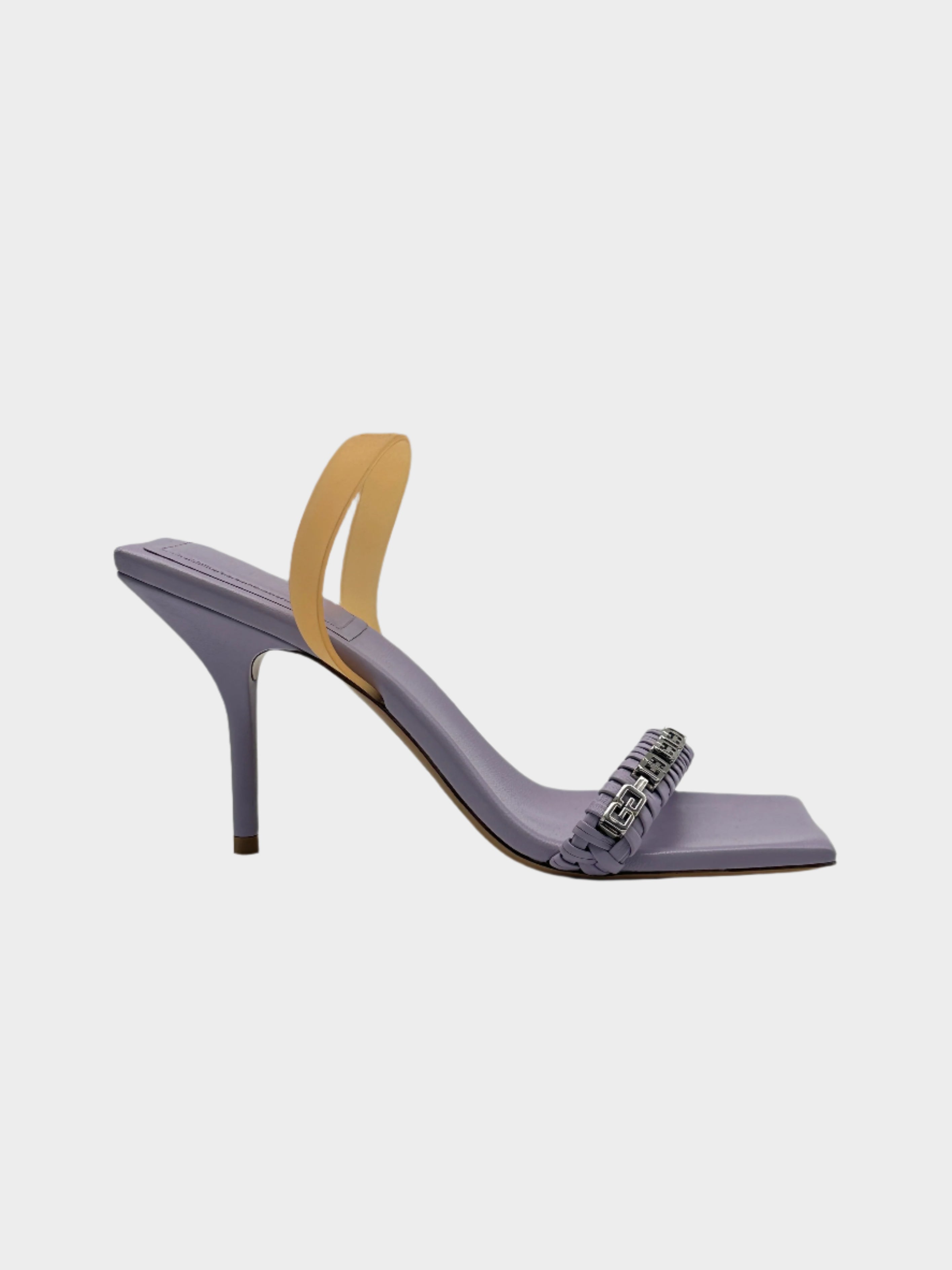 sandalo lilla donna, sandalo con catena, scarpe tacco elegante, sandalo trasparente, scarpe estive donna, Givenchy sandali, Qlhype