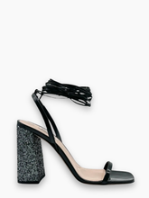 Patent Leather Sandals With Sequins -  | dBlank