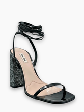 Patent Leather Sandals With Sequins -  | dBlank