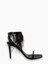 Brown Feather Fringe Leather Sandals -  | dBlank